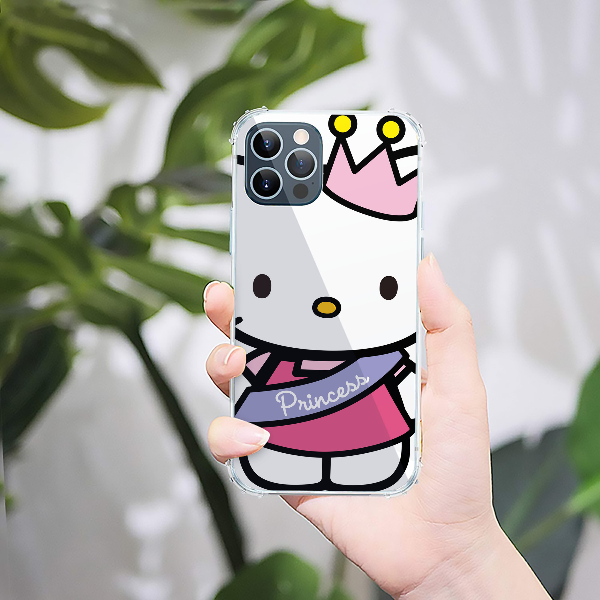 （画像用） Hello Kitty ハローキティ 【iPhone 12シリーズ対応】透明スマホケース（クリアソフトケース）